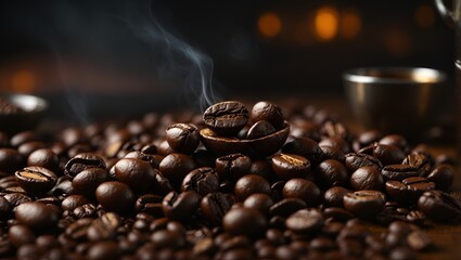 Obraz premium roasted coffee beans 
