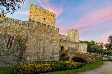 St. George's Castle, or Castelo de São Jorge, a hilltop fortification in the Alfama district overlooking Lisbon, Portugal. © Kirk Fisher