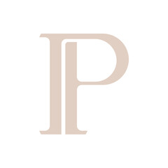 Monogram P design vector logo. Monogram initial letter mark P logo design. Monogram design vector logo. Monogram initial letter mark P logo design. Simple P monogram. Monogram P design logo
