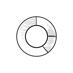 pie chart handdrawn illustration