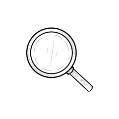 magnifying glass handdrawn illustration