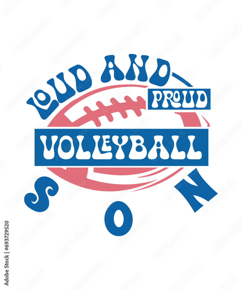 Wall mural loud and proud Volleyball son svg - Wall murals