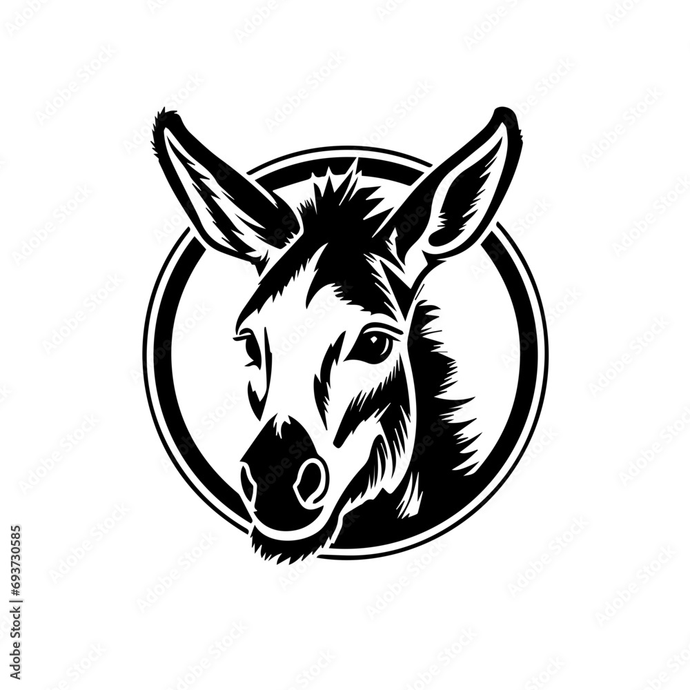 Wall mural donkey vector