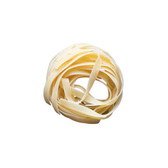 Tagliatelle pasta isolated on transparent background