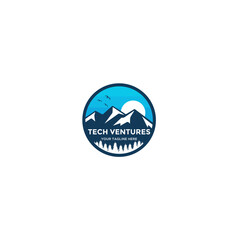 vintage adventure logo, mountain sunset, beach logo, outdoor logo, adventure vintage logo, mountain travel, mountain logo, mountain silhouette with pine tree logo vector