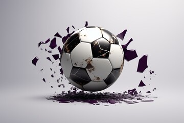 soccer ball in the goal