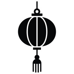 Fototapeta premium Chinese new year lantern icon, lantern logo