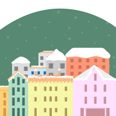 minimalist architecture landscape in winter