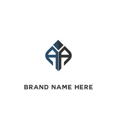 AA logo. A A design. White AA letter. AA, A A letter logo design. Initial letter AA linked circle uppercase monogram logo R letter logo vector design. 