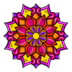 vector beautiful colorful mandala design