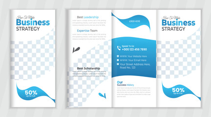 Editable Collection of Tri fold brochure design with corporate business template for tri fold Brochure Template