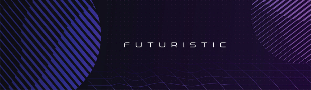 A futuristic background with circular, liniar and dots. A modern vector design.
