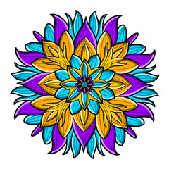 vector beautiful colorful mandala design