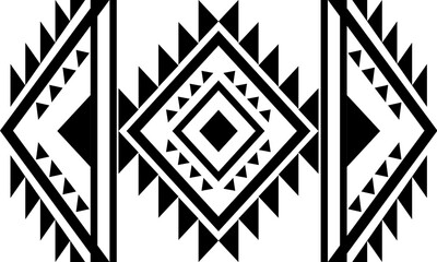 Ethnic navajo seamless pattern native american tribal motif design - obrazy, fototapety, plakaty