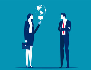 Creativity and new ideas. Business visionary technology vector concept