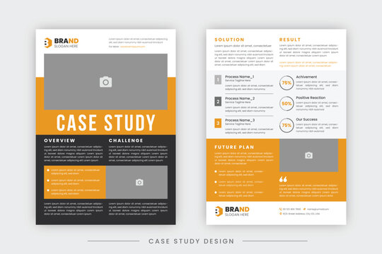 Case Study template with minimal design, Corporate Case Study Template, Poster design with Case Study	