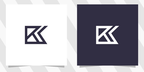 letter bk kb logo design - obrazy, fototapety, plakaty