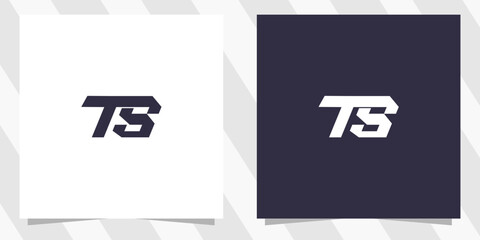 letter ts st logo design