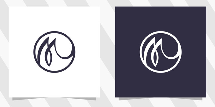 letter m logo design vector