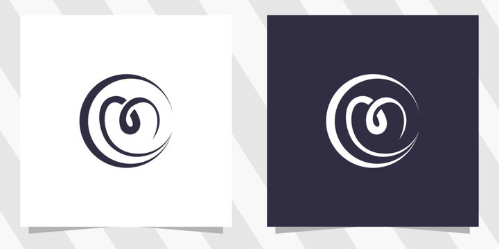 letter mc cm logo design
