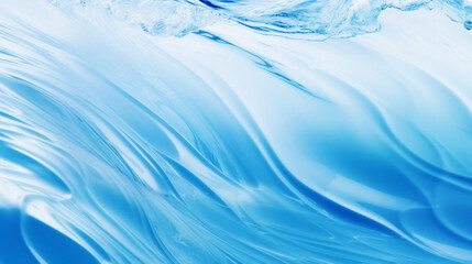 Abstract Blue Water Wave: Pure Natural Swirls Creating Vibrant Liquid Motion - Serene Aquatic Background for Refreshing Summer Designs and Ethereal Artistic Concepts.