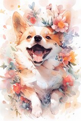 Delightful puppy and floral creation for your showcase