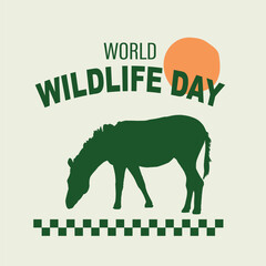 world wild life day festivities, animals, earth and forest. vector design suitable for banners, backgrounds.