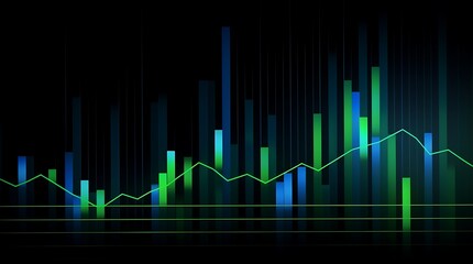 Analysis chart depicting market and price fluctuations.Financial and economic concepts