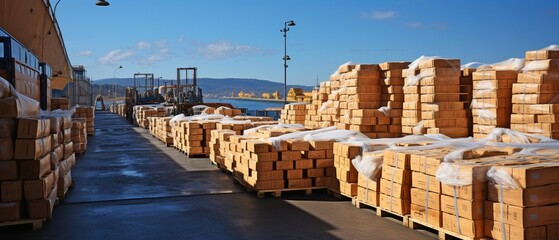Fototapeta premium Port cereal storage facility.