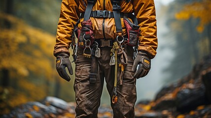 A belaying device used for rock climbing operated by human hands.