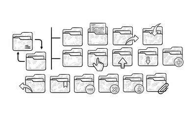 folder icon handdrawn collection