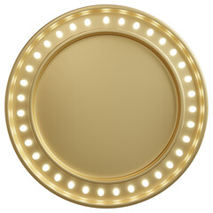 3d render of golden billboard light bulb with copy space.