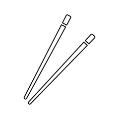 chop stick vector icon for noodles Chinese food and eating linner illustration on white background..eps
