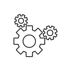 Settings vector icon for industrial liner illustration on white backgrounnd..eps
