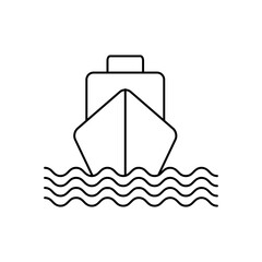 ship vector icon water transport liner illustration on white background..eps