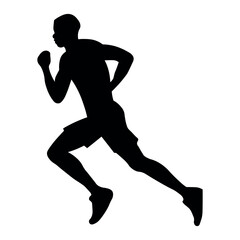 Runner black icon on white background