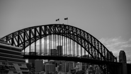 Sydney Harbor Bridge in Black and White