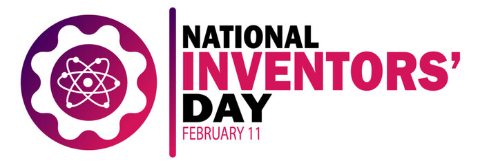 National Inventors' Day Vector illustration. February 11. Suitable for greeting card, poster and banner. - obrazy, fototapety, plakaty
