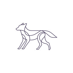 Fototapeta premium coyote animal predator nature forest wolf logo design graphic vector