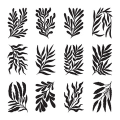 Set of abstract leaves vector 