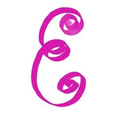 Fototapeta premium pink number eight