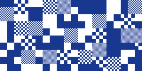 Foto op Plexiglas geometric background with bitmap pixel  © 미림 신