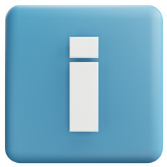 Small letter i 3d Icon