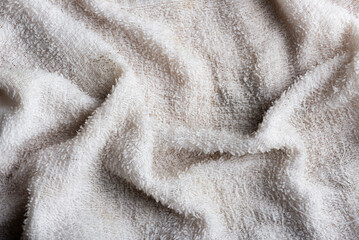Textura de tela de toalla blanca