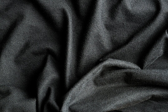 Textura de tela negra brillosa
