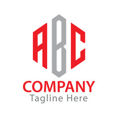 Creative letter abc logo design vektor Abstract linked monogram letter logo design for business company.