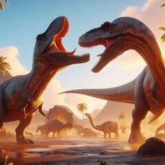 Fototapeta premium tyrannosaurus dinosaur 3d render