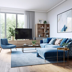 modern living room with sofa