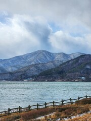 lake and mountains