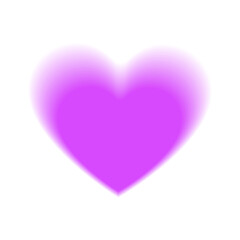 Vector blurry purple heart on white background